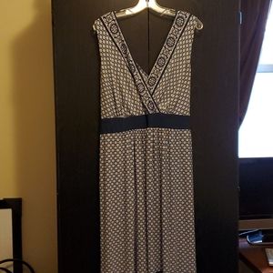 V neck front and back Grecian Style dress